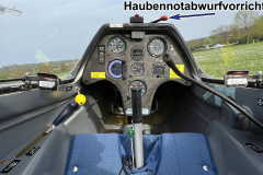 Haubennotabwurfvorrichtung